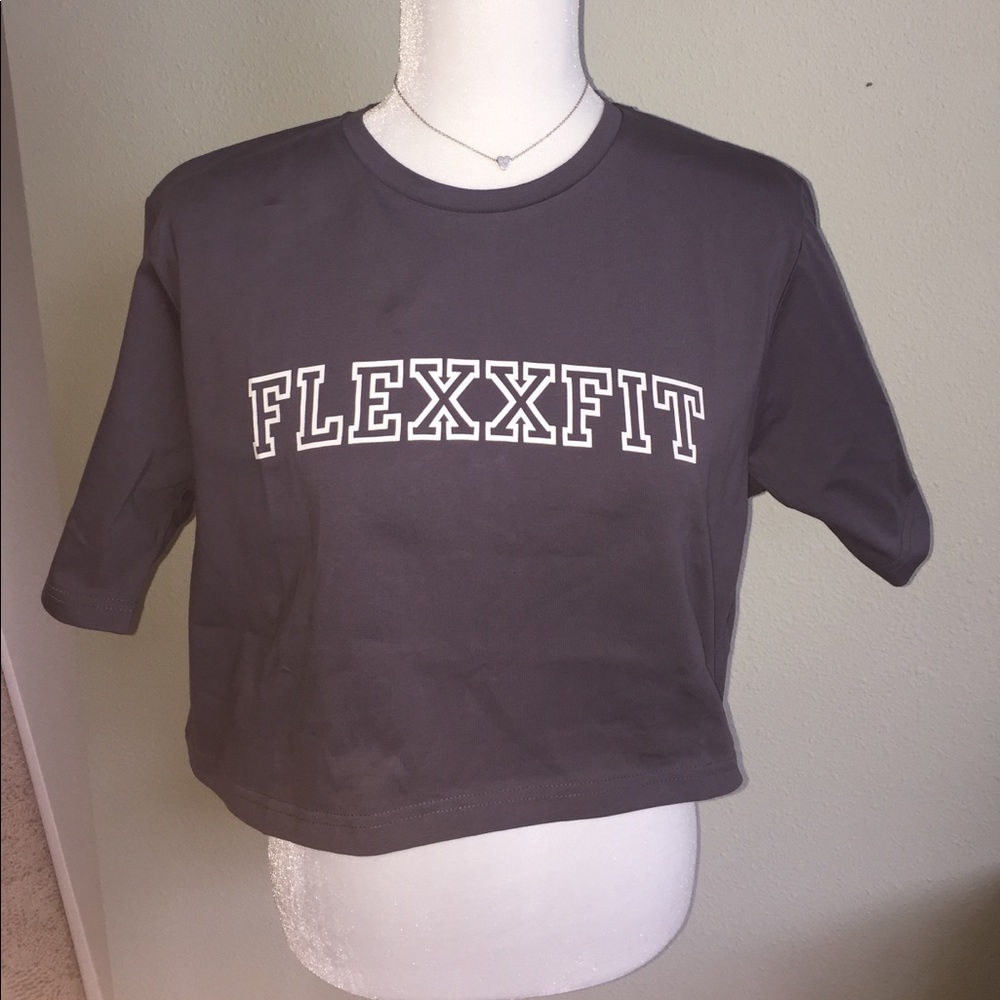 FLEXXFIT dark grey crop top